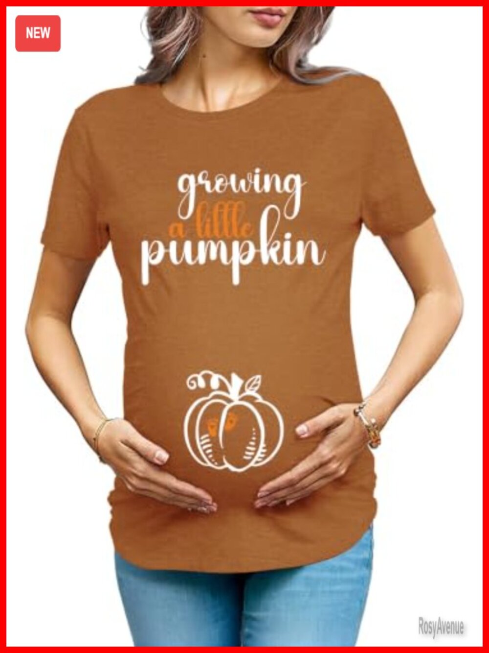 Maternity Halloween Thanksgiving Pregnancy T-Shirt Crew Neck Short Sleeve